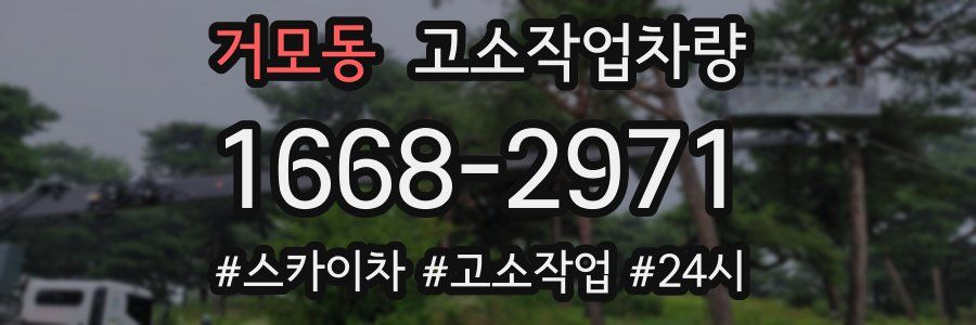 거모동 고소작업차량