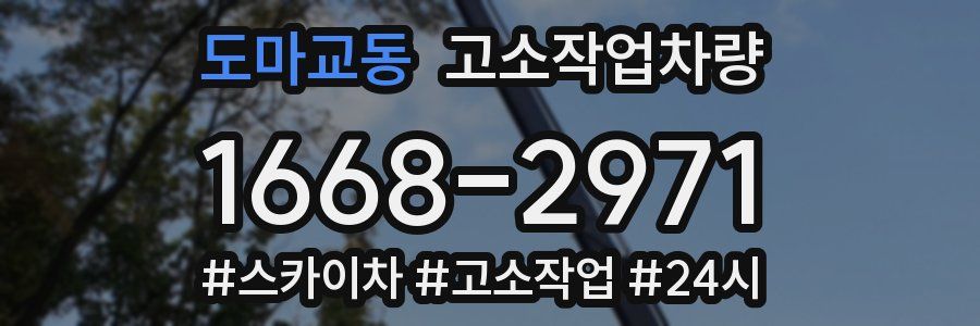 도마교동 고소작업차량