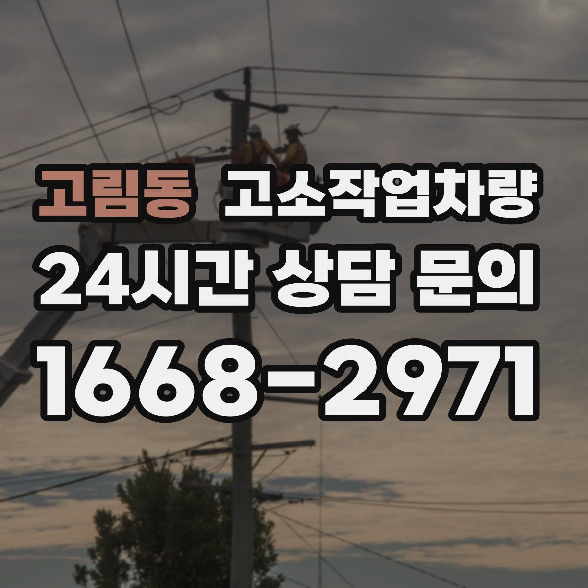 고림동 고소작업차량
