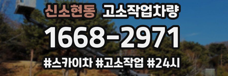 신소현동 고소작업차량