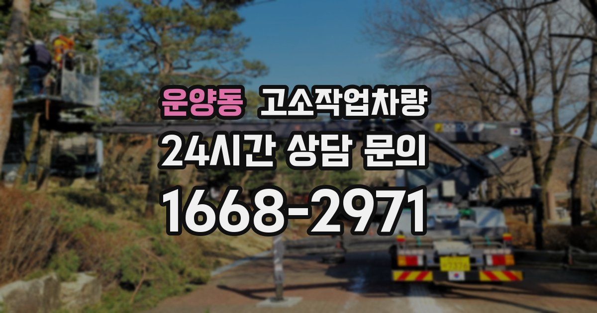 운양동 고소작업차량