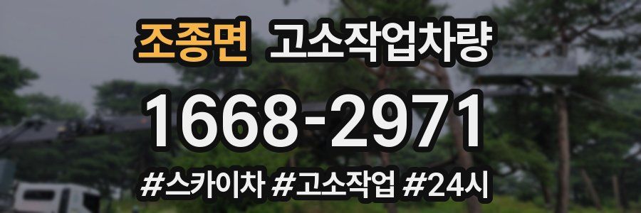 조종면 고소작업차량