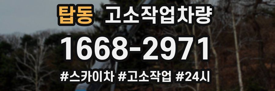 탑동 고소작업차량