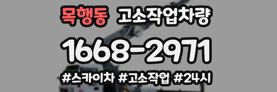 목행동 고소작업차량