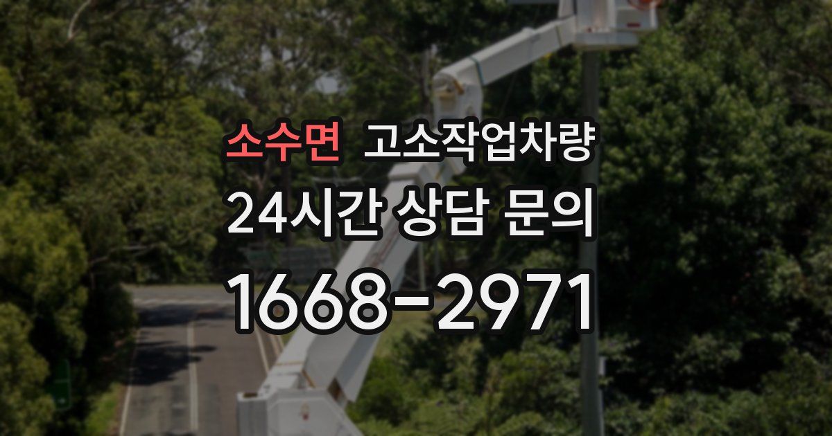 소수면 고소작업차량