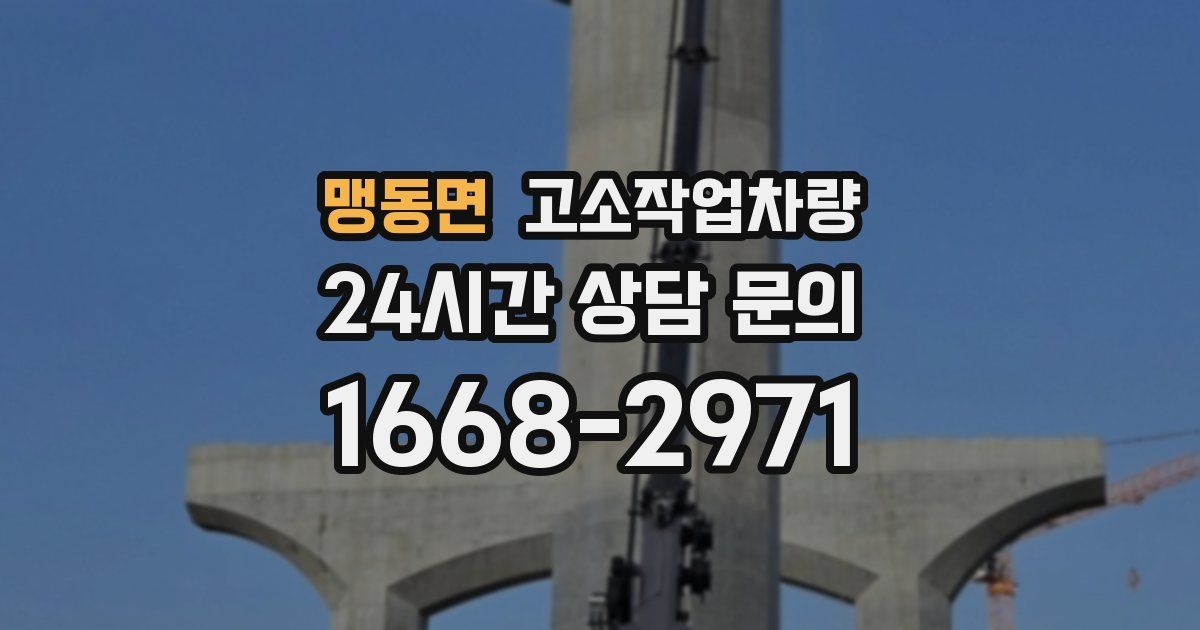 맹동면 고소작업차량