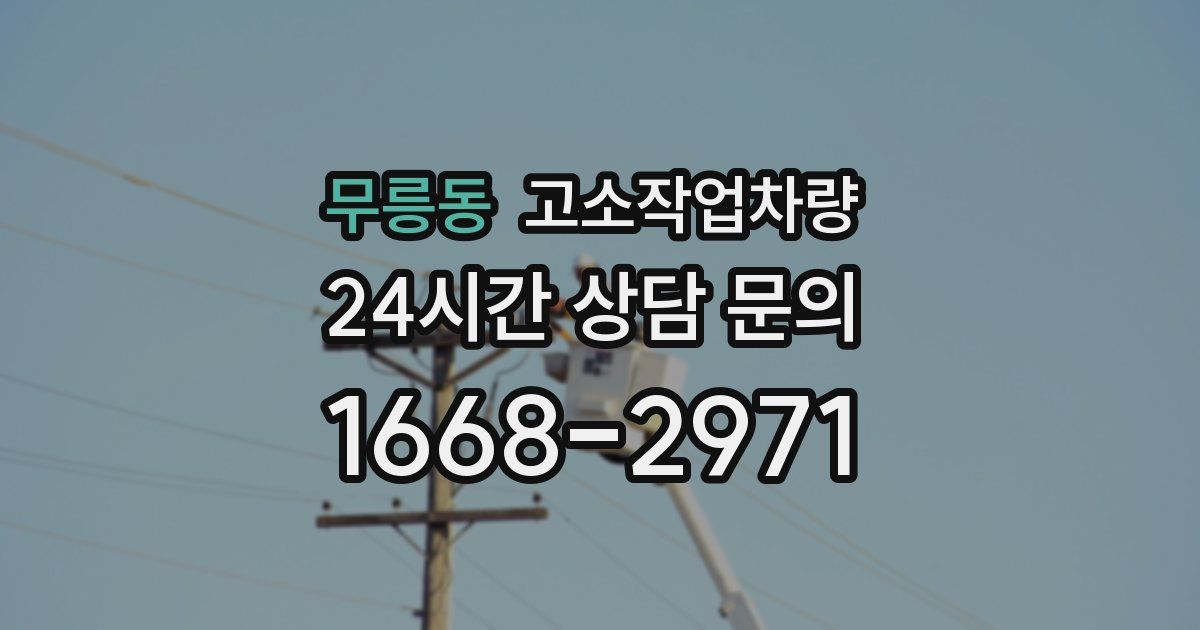 무릉동 고소작업차량