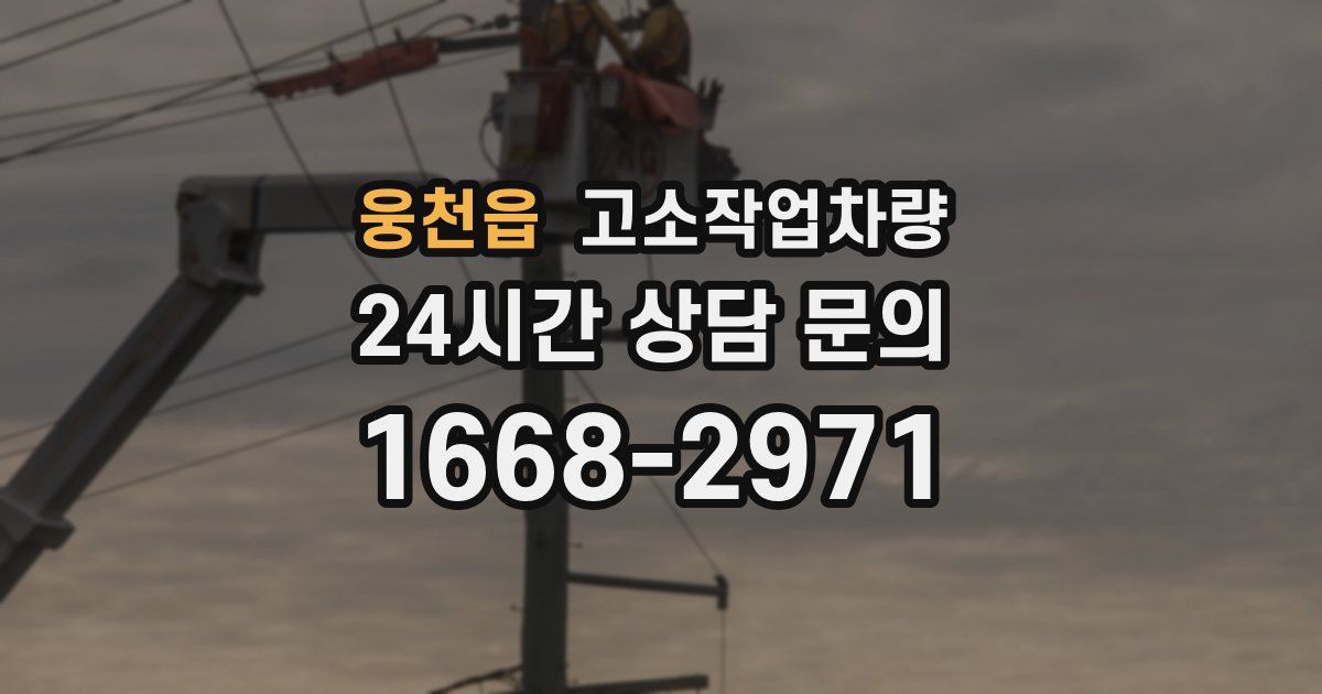 웅천읍 고소작업차량