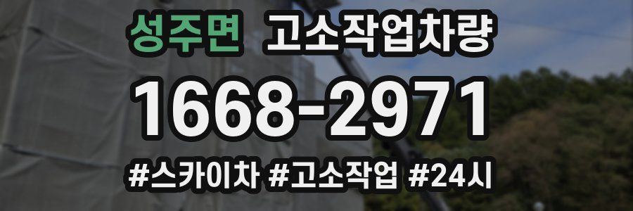 성주면 고소작업차량