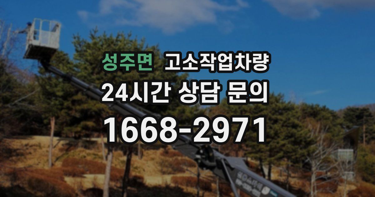 성주면 고소작업차량