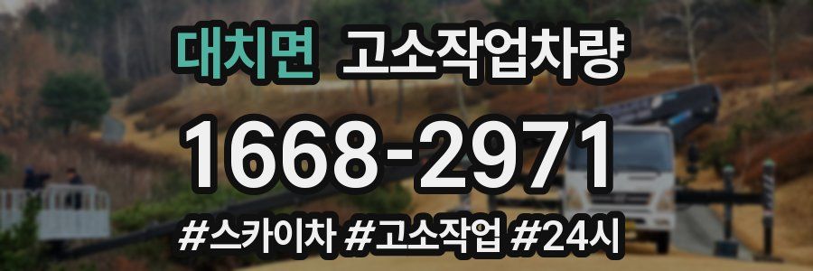 대치면 고소작업차량