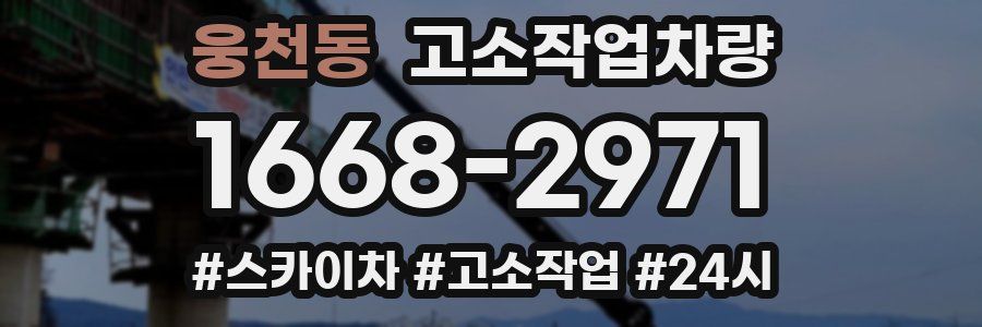 웅천동 고소작업차량
