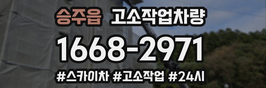 승주읍 고소작업차량