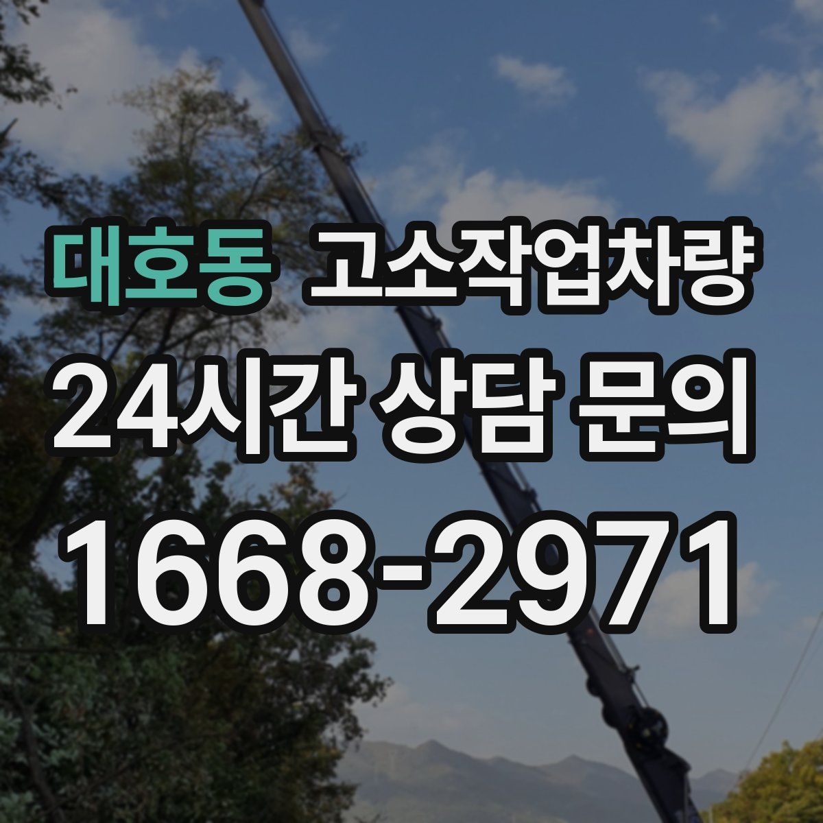 대호동 고소작업차량