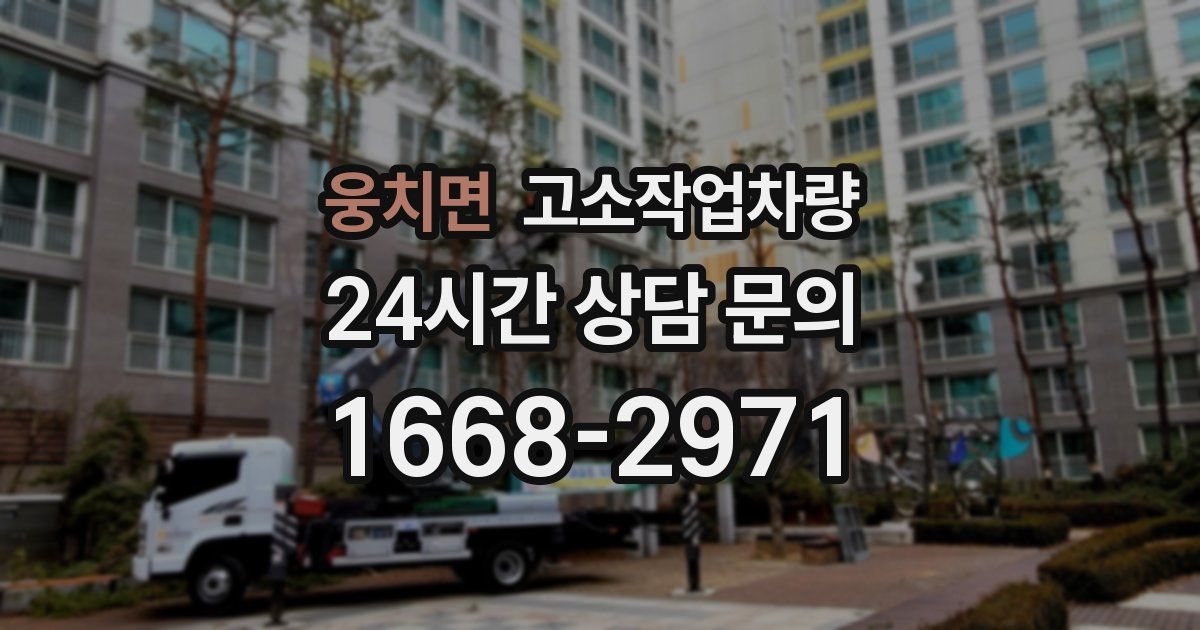 웅치면 고소작업차량