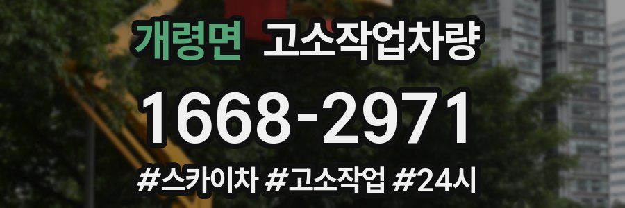 개령면 고소작업차량