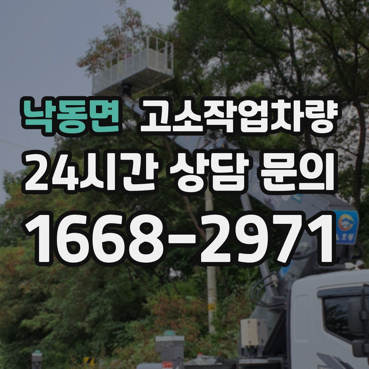낙동면 고소작업차량