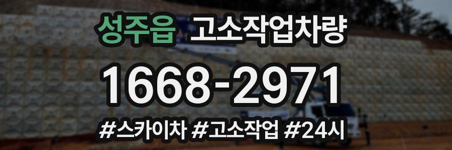 성주읍 고소작업차량