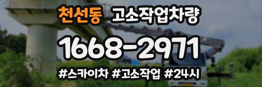 천선동 고소작업차량