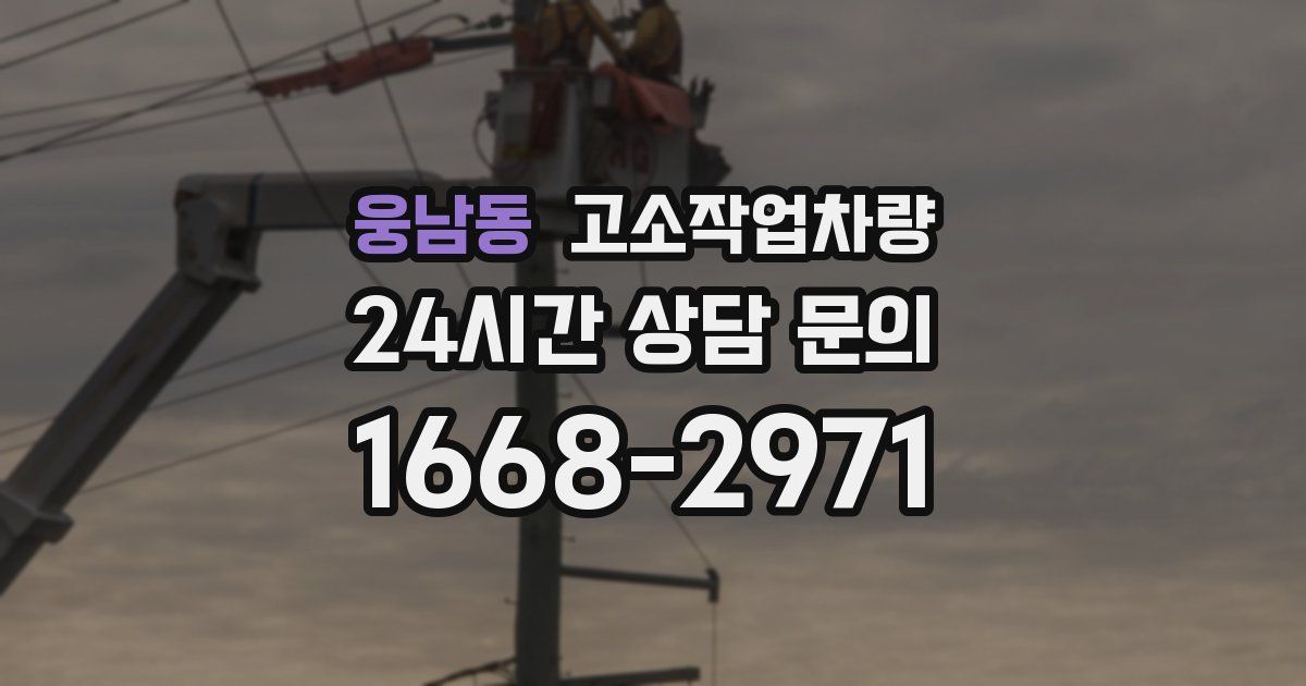 웅남동 고소작업차량