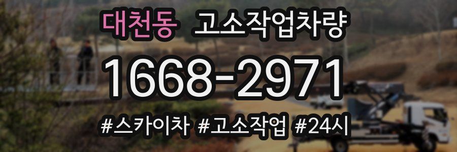 대천동 고소작업차량