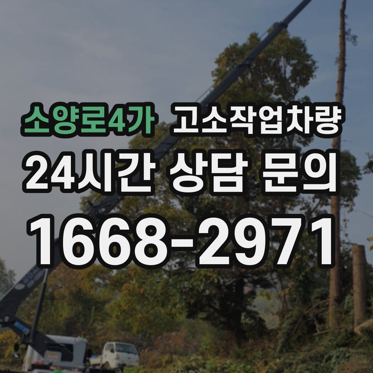 소양로4가 고소작업차량 작업 목적별 적정 사양 알아보기