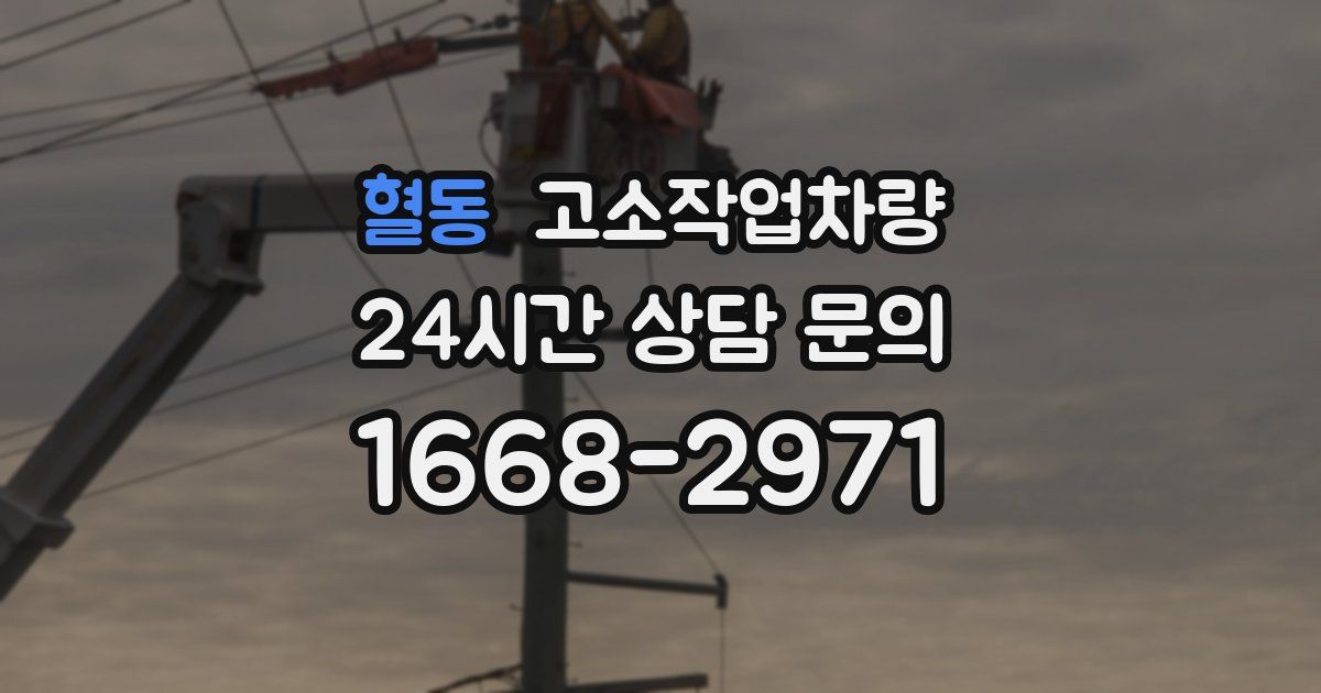 혈동 고소작업차량