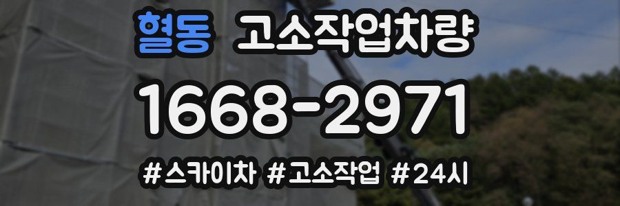 혈동 고소작업차량