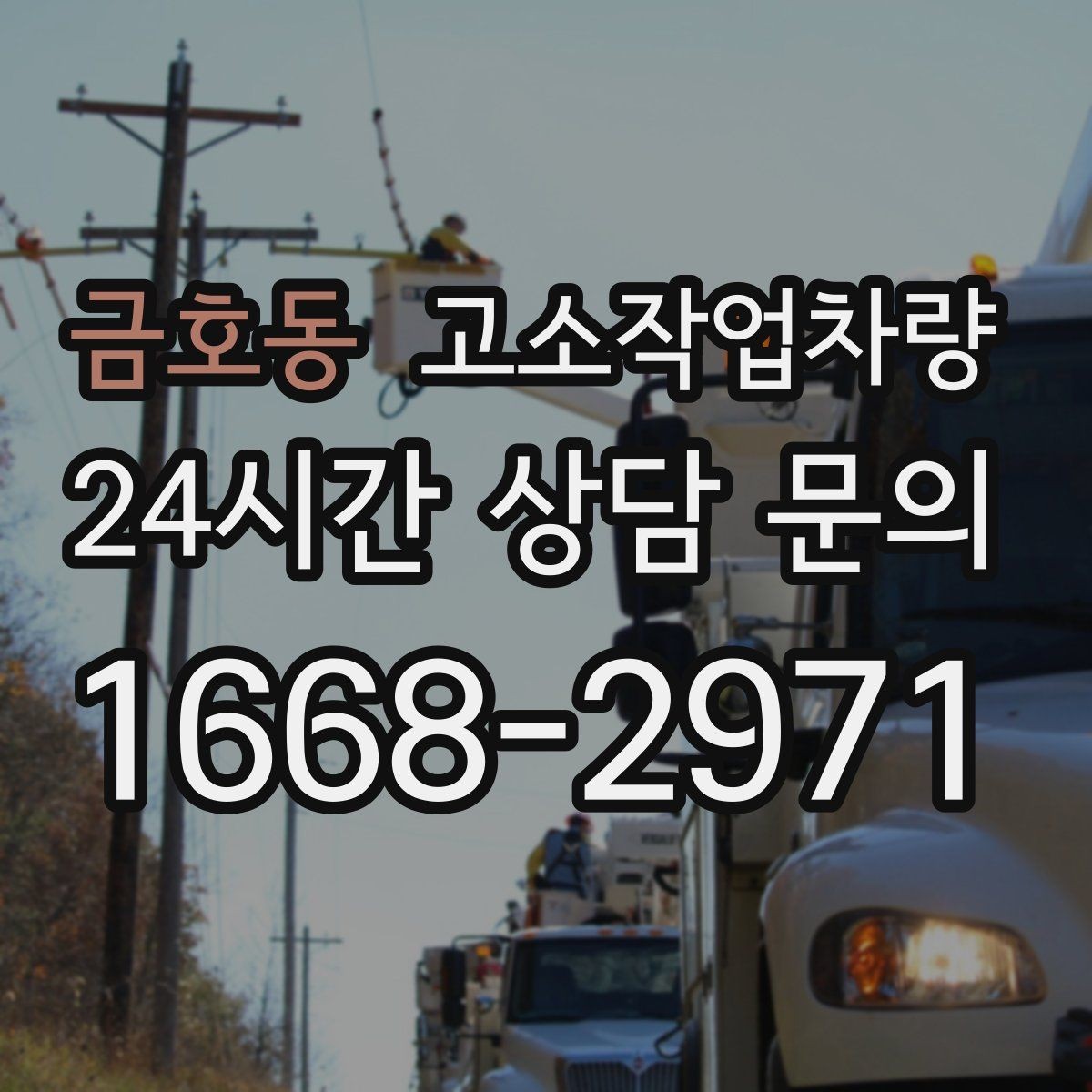 금호동 고소작업차량 작업 높이별 장비 선택이 달라지는 이유