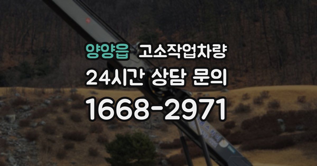 양양읍 고소작업차량