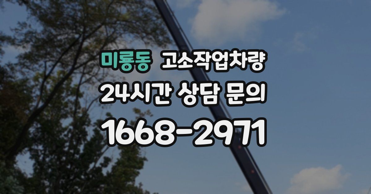 미룡동 고소작업차량