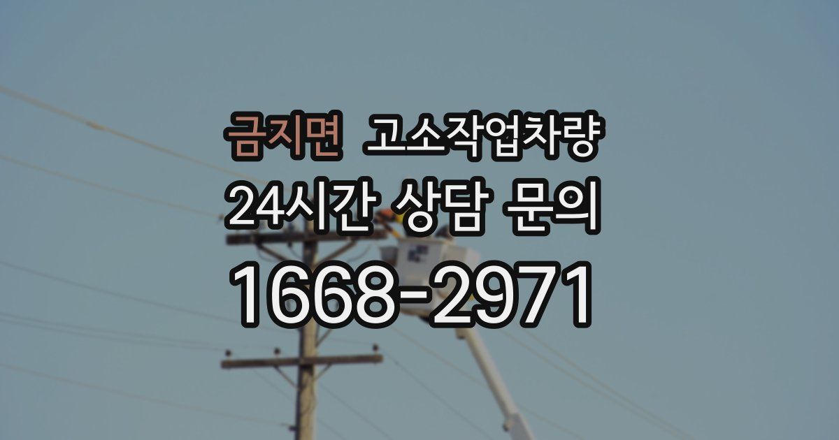 금지면 고소작업차량