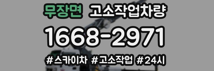 무장면 고소작업차량