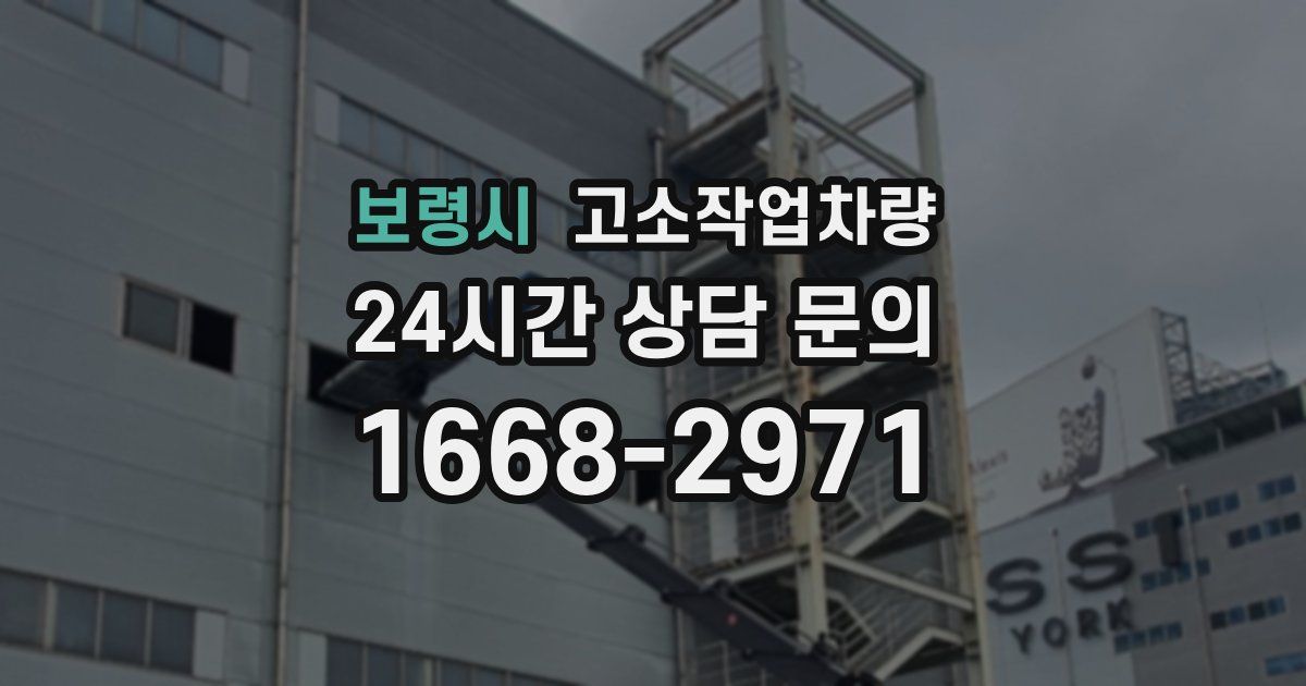 보령시 고소작업차량