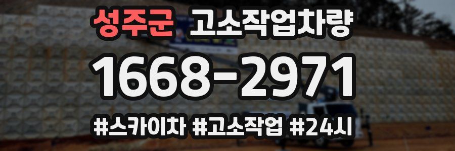 성주군 고소작업차량