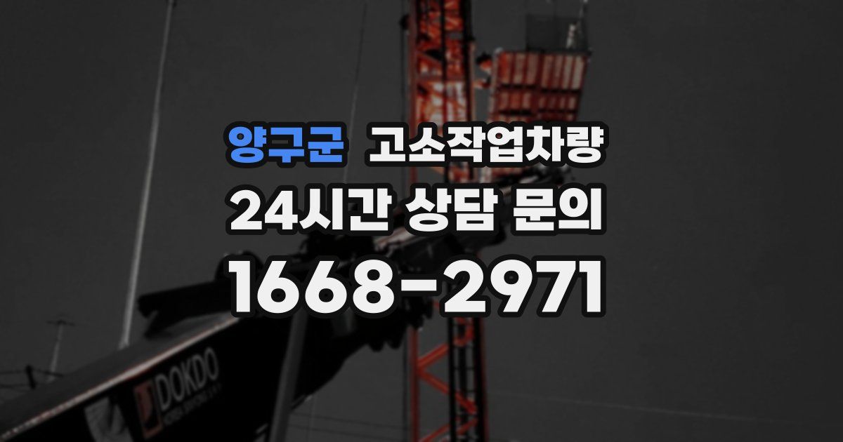 양구군 고소작업차량