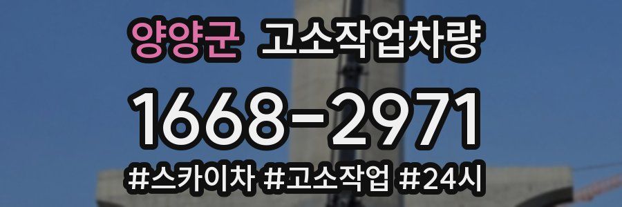 양양군 고소작업차량