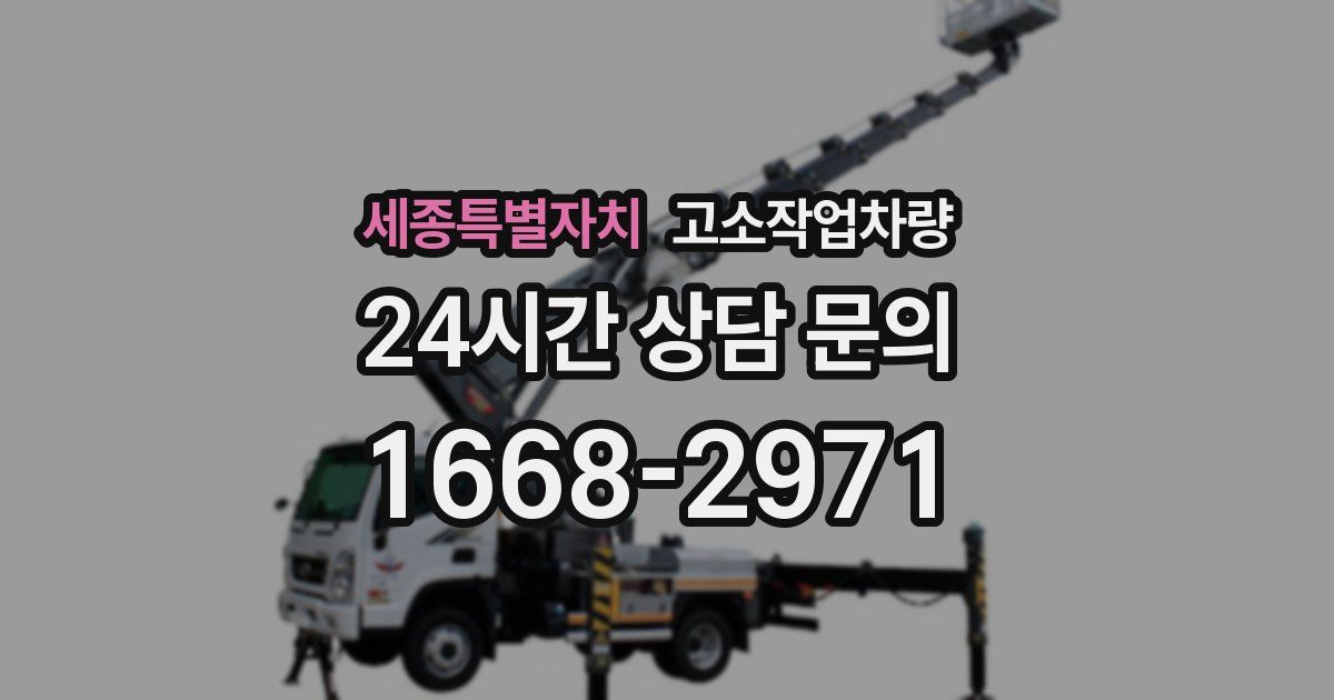 세종특별자치 고소작업차량