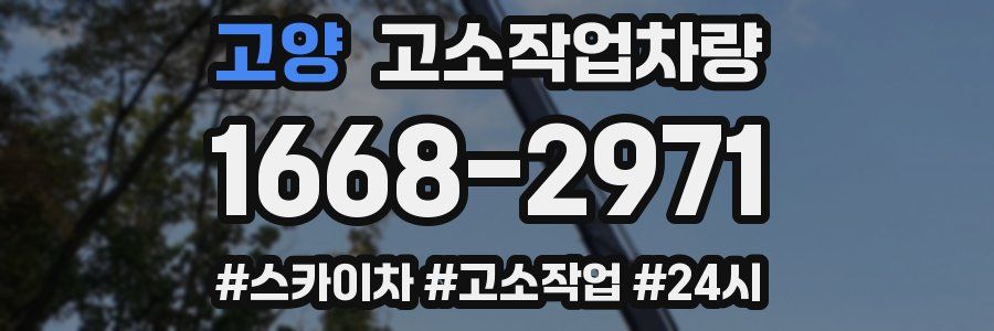 고양 고소작업차량