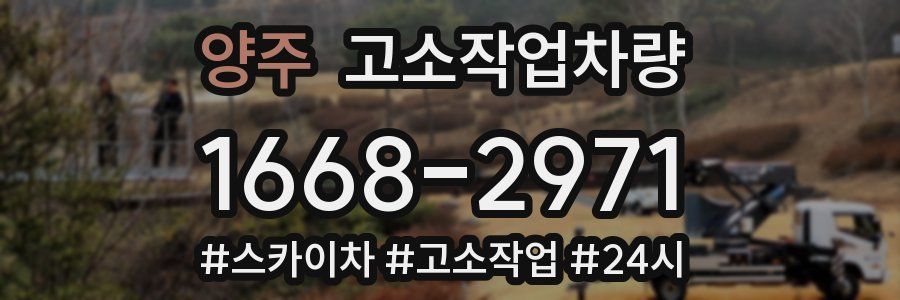 양주 고소작업차량