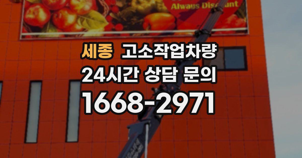세종 고소작업차량