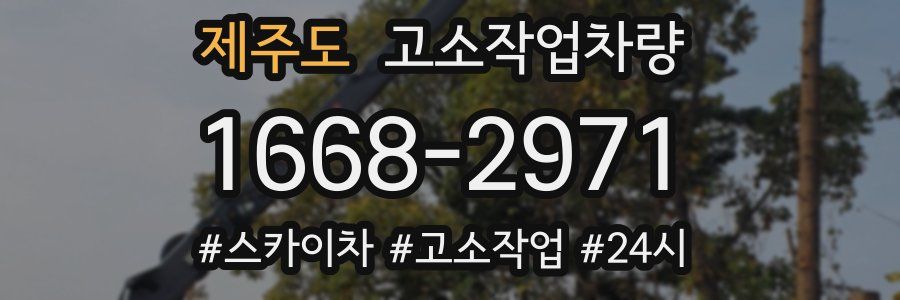 제주도 고소작업차량
