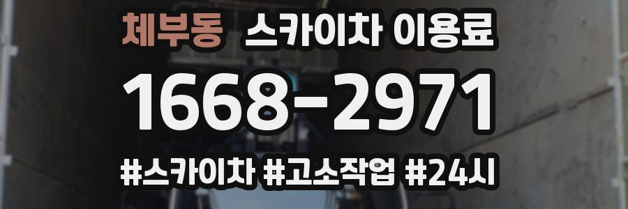 체부동 스카이차 이용료