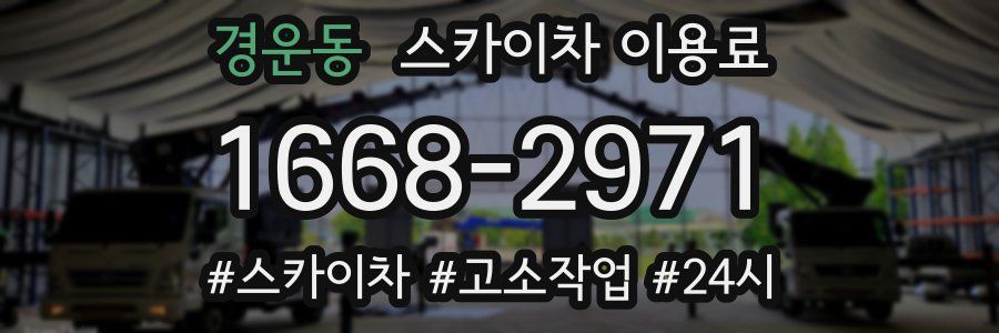 경운동 스카이차 이용료