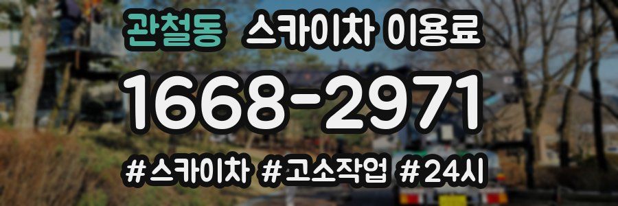관철동 스카이차 이용료
