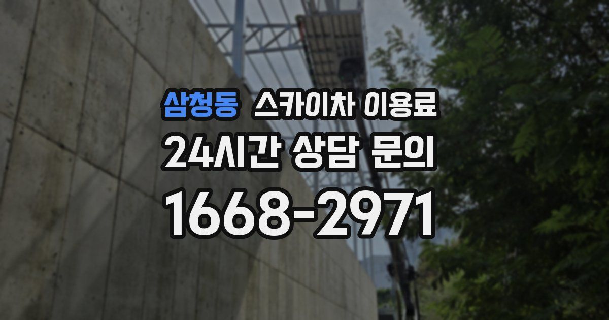 삼청동 스카이차 이용료