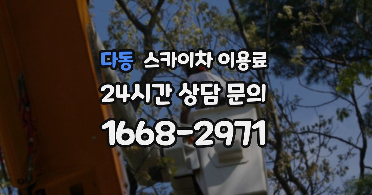 다동 스카이차 이용료