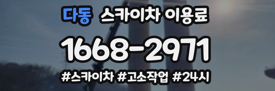 다동 스카이차 이용료