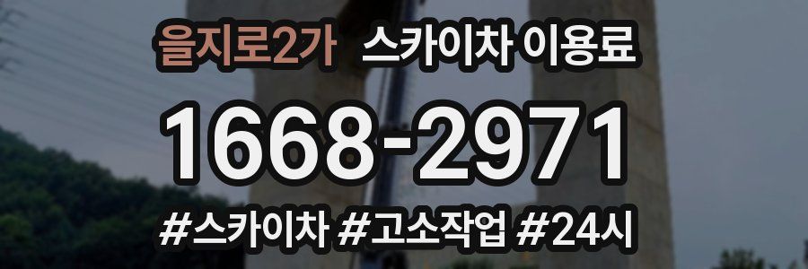을지로2가 스카이차 이용료