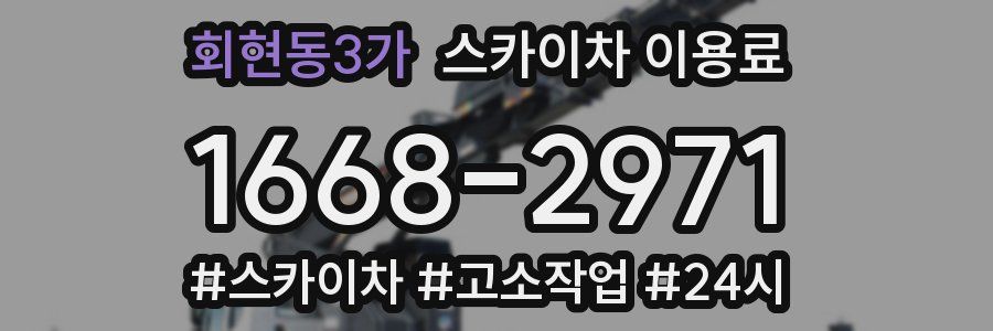 회현동3가 스카이차 이용료